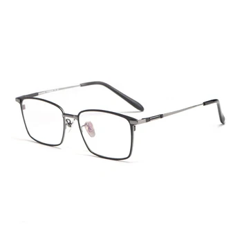 POVICH Moda Saf Titaniun Erkekler Gözlük Çerçeve İş Optik Reçete Gözlük Miyopi Hipermetrop Erkek Tam Gözlük 2
