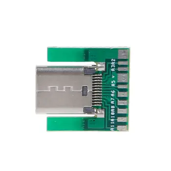 USB 3.1 Tip C Dişi soketli konnektör Fiş SMT Tipi PC Kartı DIY 24pin 1