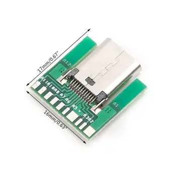 USB 3.1 Tip C Dişi soketli konnektör Fiş SMT Tipi PC Kartı DIY 24pin 3