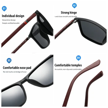 2022 Kadın Erkek Serin TR90 Polarize Güneş Gözlüğü UV400 Koruma Marka Sürüş Gafas Oculos De Sol güneş gözlüğü Orijinal Kutusu İle 3