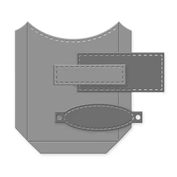 Kavisli Cep Metal Kesme 11.3 * 10cm Scrapbooking Kart Albümü Yapımı DIY Zanaat Kalıp Kesim Şablonu