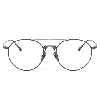 Japon el yapımı çift ışın saf Titanyum gözlük çerçeve erkekler köprü Tasarımcı moda büyük Çerçeveleri gözlük marka gözlük yeni