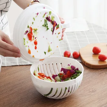 Çekirdek Tipi Sebze Kesici Yardım Meyve Sebze Salatası kesme kasesi Mutfak Plastik Bölücü Salata Kesme Die 3