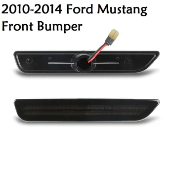 2 Adet Amber LED Ön Tampon Yan İşaretleyici Çamurluk Tekrarlayıcı Ford Mustang 2010 2011 2012 2013 Canbus Hata Ücretsiz