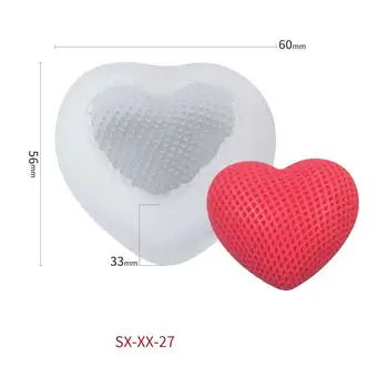 Mum Kalıpları Aşk Kalp Tasarım DIY Araba Kolye Alçı Alçı Kalp Kalıp Elmas Mum Kalıpları Sabun Yapımı silikon kalıp Araçları