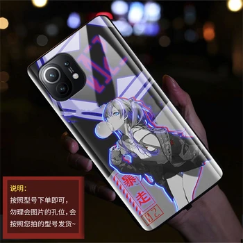 Popüler Anime Kız LED Işıklı Telefon Kılıfı İçin Samsung Galaxy S21 Ultra S30 Artı Light Up Cam Kapak Ücretsiz Kargo