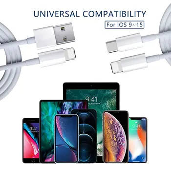 ANKNDO Tipi Usb C Kablosu için iPhone Şarj Kablosu PD 20W Hızlı Şarj için iPad iPhone 11 12 XR 2m Tel için Apple Şarj Kablosu 1