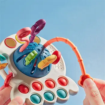 Yeni Bebek Yaratıcı Silikon Duyusal Oyuncaklar Streç Oyuncak Diş Çıkarma Oyuncak Çekme Dize