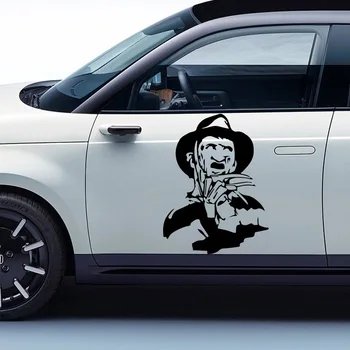 Yaratıcı Korku Film Karakterleri Otomatik Etiket Vinil araba Styling çıkartma Sanat Tasarım Desen Araba Aksesuarları Ön Cam İçin 5