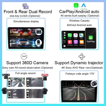 Android 12 360 Kamera Ford Mustang 2009 - İçin Araba Stereo Multimedya Oynatıcı Araba Radyo GPS Navigasyon BT WiFi Bluetooth 3