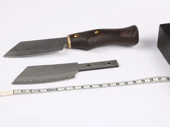 Yüksek dereceli şam bıçak boşlukları VG10 sabit bıçak bıçak yapma parçaları