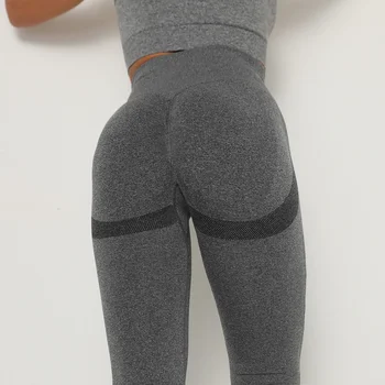 Kadın Tayt Dikişsiz Yoga Pantolon Kalça Up Nefes Yoga Giysileri Sıkı Yüksek Bel Spor Dip fitness pantolonları Kadın 2