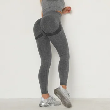 Kadın Tayt Dikişsiz Yoga Pantolon Kalça Up Nefes Yoga Giysileri Sıkı Yüksek Bel Spor Dip fitness pantolonları Kadın 3