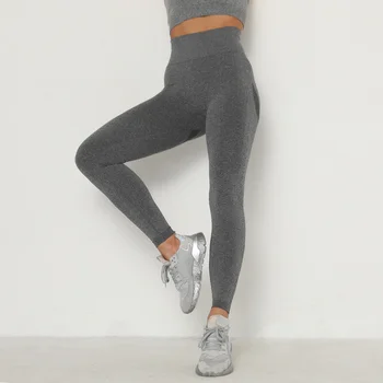 Kadın Tayt Dikişsiz Yoga Pantolon Kalça Up Nefes Yoga Giysileri Sıkı Yüksek Bel Spor Dip fitness pantolonları Kadın 5