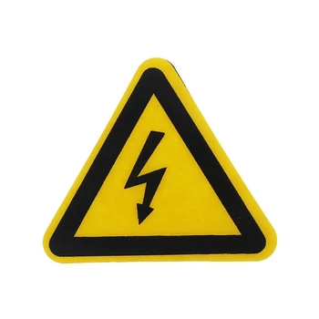 Elektrik Çarpması Tehlikesi / Yüksek Gerilim Çıkartmaları 3 Boyutları Kapalı / Açık UV Korumalı Tehlike Elektrik Risk Güvenlik İşareti W3JD