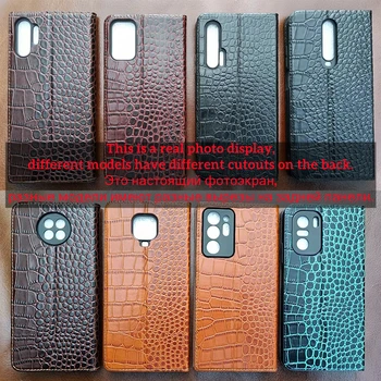 Timsah Hakiki Deri samsung kılıfı Galaxy A5 A6 A7 A8 Artı A9 A6S A8S 2018 Manyetik cüzdan kılıf Telefon Kapak 2