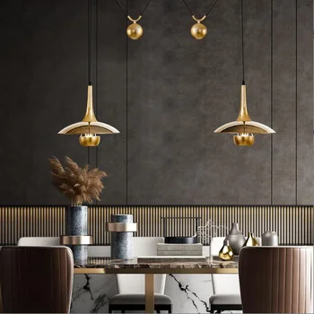Modern tasarımcı yaratıcı kolye ışık yüksekliği ayarlanabilir vites UFO Restoran kolye lambaları fikstür 4