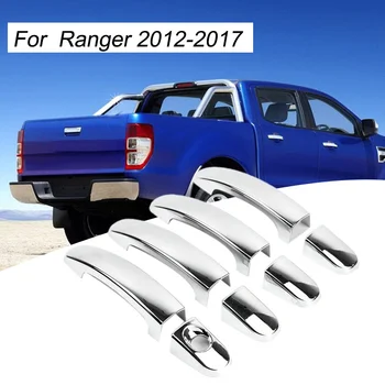 Krom Araba Dış Dış Yan Kapı Kolu Koruyucu Kapak Trim Ford Ranger 2012 için- 1