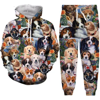 Hayvan köpek erkek / kadın Yeni moda serin 3D baskı moda hoodies / kazak / pantolon / Eşofman dropshipping