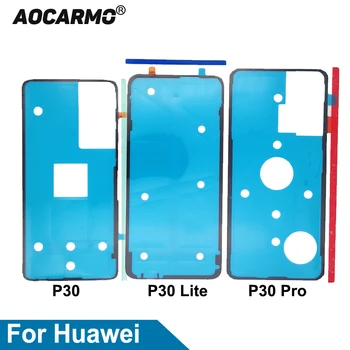 Aocarmo İçin P30 / P30 Lite / P30 Pro / Nova 4e Arka Pil Kapağı Yapıştırıcı Arka Kapı Çerçeve Tutkal Bant Sticker Değiştirme
