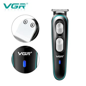 VGR V055 10W Düşük Gürültü 120 dakika Kullanım Saç Düzeltici Profesyonel Akıllı Saç Kesimi Dayanıklı Keskin Bıçak Saç Kesme Makinesi ile led ışık
