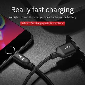 HOCO En İyi USB kablosu Şarj için iPhone 8 7 6 5 artı USB kablosu Hızlı Şarj Veri Kablosu iPhone 11 Pro X XS Max XR için iPad
