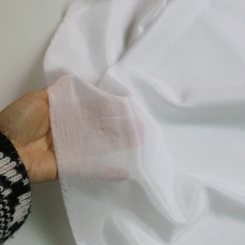 100 cm*140 cm Doğal ipek/pamuk kumaş kapalı beyaz ipek malzeme için elbise astar 0