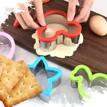 Sandviç Kesici Çocuklar için Hayvan Dinozor Yıldız Kalp Şekli Paslanmaz Çelik Ekmek Kalıp Metal Çerez Kesiciler Kalıp Pişirme