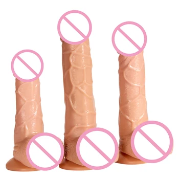 Yumuşak Gerçekçi Yapay Penis Hiçbir Vibratör Strapon Dildo Penis Kölelik Demeti Yetişkin Erotik Kadın mastürbasyon için seks oyuncakları Kadınlar için Seks Shop 2
