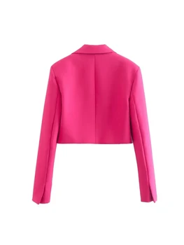 XNWMNZ 2022 Kadın Moda Ön Düğme Kırpılmış Blazer Ceket Veya Yüksek Bel Fermuar Şort Etekler Kadın Şık İki Parçalı Setleri 2