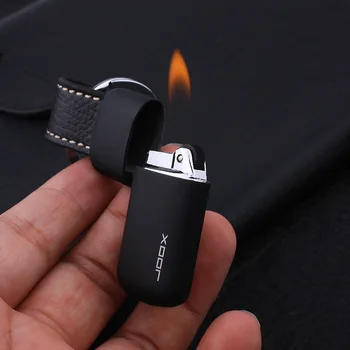 Mini Anahtarlık Ücretsiz Yangın Çakmak Meşale Çakmaktaşı Gaz Çakmak Mini Cep Kolye Deri Sigara Cep Çakmak Araçlar Adam İçin