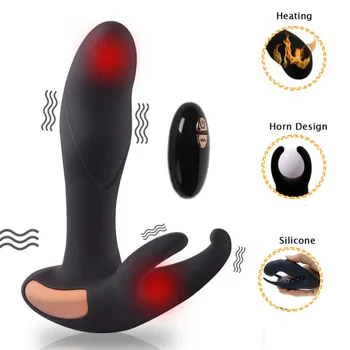 Erkek prostat masaj aleti Stimülasyon 7 Hız Anal Butt Plug Çift Motorlar G-spot Vibratör Uzaktan Yetişkin Seks Oyuncak Kadın Çiftler İçin 5