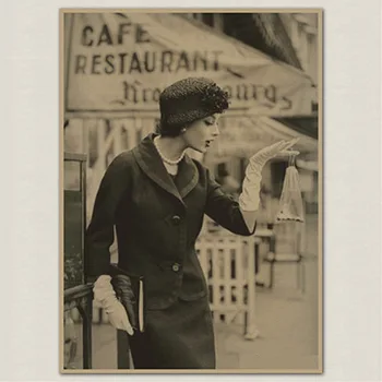 Audrey Hepburn Boyama Hizmetçi Vintage Kraft Kağıt Film Afiş Ev Dekorasyon Garaj Duvar dekor sanatı Retro Baskılar 5