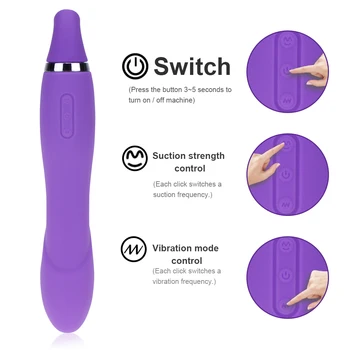 Klitoris Enayi 10 Emme Modları Çift Vibratör Oral Yalama Yapay Penis Vibratör Kadınlar için Seks Oyuncakları Klitoris Stimülatörü Meme Enayi 1