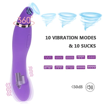 Klitoris Enayi 10 Emme Modları Çift Vibratör Oral Yalama Yapay Penis Vibratör Kadınlar için Seks Oyuncakları Klitoris Stimülatörü Meme Enayi 2