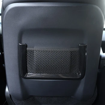 2 adet Karbon Fiber ABS Plastik Arka Koltuk Net Çanta Paneli Trim İçin Range Rover Sport RR Evoque Land Rover Discovery Spor İçin 3