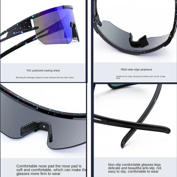 Moda Bisiklet Bisiklet Güneş Gözlüğü Erkek Unisex Yeni Varış Gözlük Rüzgar Geçirmez Ekipmanları Polarize UV400 Koruma Açık Esnek 4