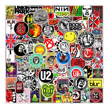 10/50/100 Adet Moda Trendi ROCK Grubu Graffiti Sticker Kaykay Dizüstü Bagaj DIY Estetik Deco Etiketler Çıkartmaları Çocuk Oyuncak Hediye 2