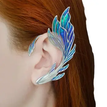Moda Uzun Kelebek Klip Küpe Kulak Kancası İnci Kulak Klipleri Olmadan Deldi Kulaklar Zincir Küpe Kadınlar genç kız takısı
