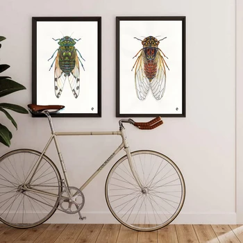 Birçok Böcekler Böcekler Örnekler Modern Gerçekçi Tarzı Tuval Boyama Duvar Posteri Hd Baskı Ev Odaları Yatak Odası Duvar Dekorasyon