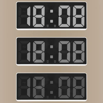 Ses Kontrolü dijital alarmlı saat Saat Sıcaklık Erteleme Gece Modu Masaüstü Masa Saati 12 / 24H Rahatsız Etmeyin Modu LED alarmlı saatler