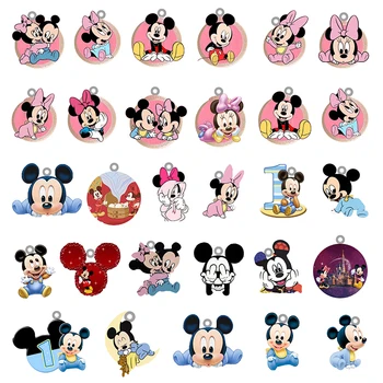 Disney Klasik Bebek Mickey Minnie Mouse Anime Epoksi Reçine Kolye Akrilik Takı Çocuklar için DIY Yapma Aksesuarları Takı DSY197 5