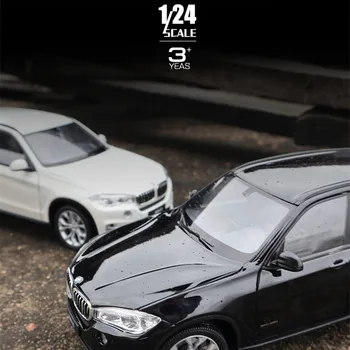 WELLY 1: 24 BMW X5 beyaz off-road araç simülasyon alaşım araba modeli koleksiyonu hediye oyuncak döküm araba modeli