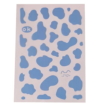 Su geçirmez Scrapbooking Sticker Düz Renk Süt İnek Noktalar Desen Çıkartması Su Geçirmez Katı GRSA889 0