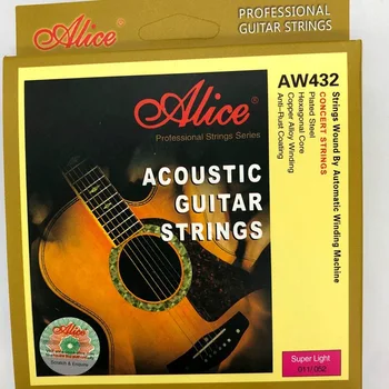 Gitar teli Alice AW436 / 432 6 adet / takım Akustik gitar teli s 012-053 Premium fosfor bronz dizeleri