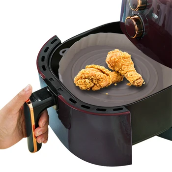 Silikon Hava Fritöz Astar Kullanımlık Fırın Mikrodalga Pişirme BARBEKÜ Fritöz Tava Pot Sepeti Mat Mutfak Aracı Hava Fritöz Aksesuarları