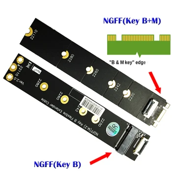 Yükseltici Uzatma Kablosu NGFF M. 2 Anahtar B SATA SSD Adaptör Kartı PCI-E Yükseltici Esnek Genişletici Kablo için 2230 2242 2260 2280 2210 SSD