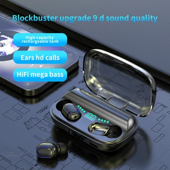 TWS kablosuz bluetooth Kulaklıklar Kulaklık LED Ekran Kulakiçi Fone Bluetooth 5.3 Gürültü Azaltma Spor Oyunu mikrofonlu kulaklık