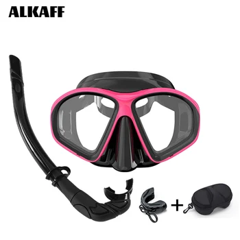 2022 YENİ Ücretsiz dalış maskesi Düşük Hacimli Çok Kullanımlı dalış maskesi Yetişkin Erkekler Kadınlar için Miyopi Tüplü dalış gözlüğü miyop lensler