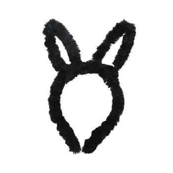 Sevimli Ayı Tavşan Kulaklar Kafa Bandı Kadınlar Kızlar için Karikatür Tavşan Kulaklar Peluş Hairbands Yıkama Yüz Makyaj Saç Çember saç aksesuarları